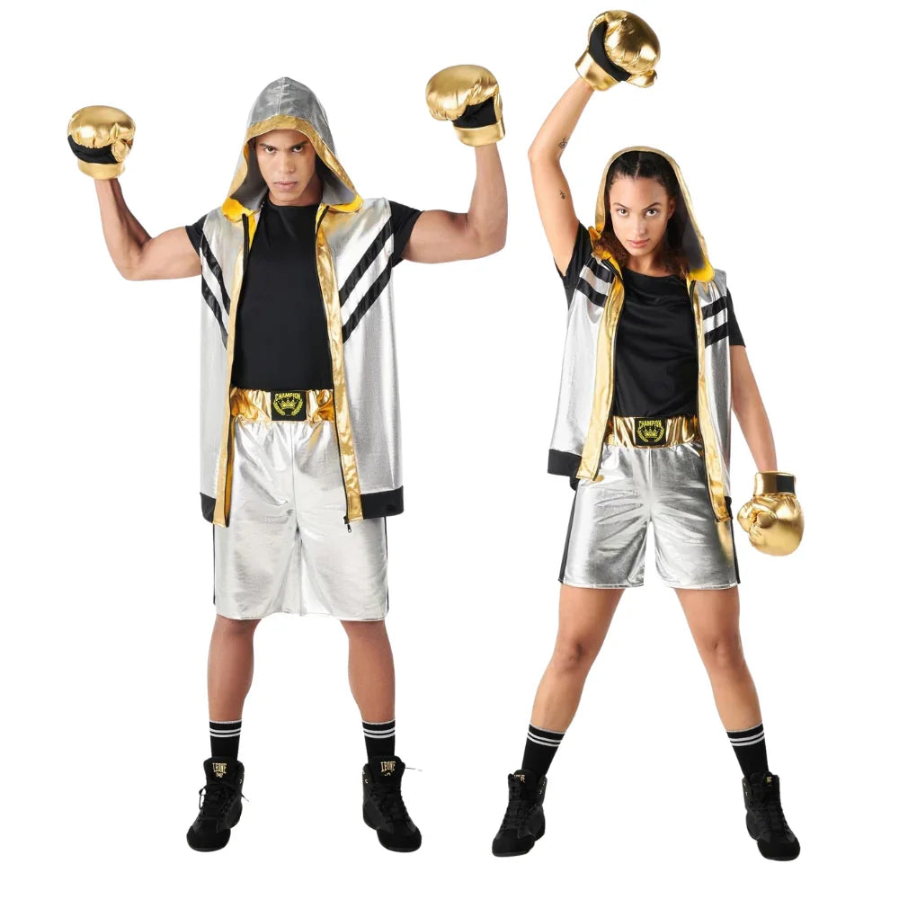 Disfraces en Pareja de Boxeadores Plateados Boxeadores Disfraces Simon